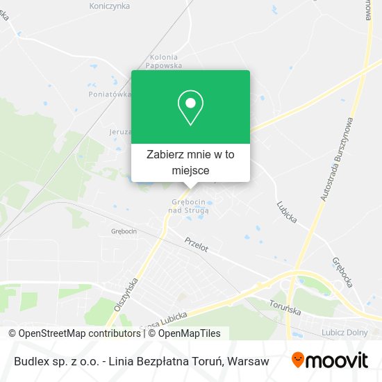 Mapa Budlex sp. z o.o. - Linia Bezpłatna Toruń