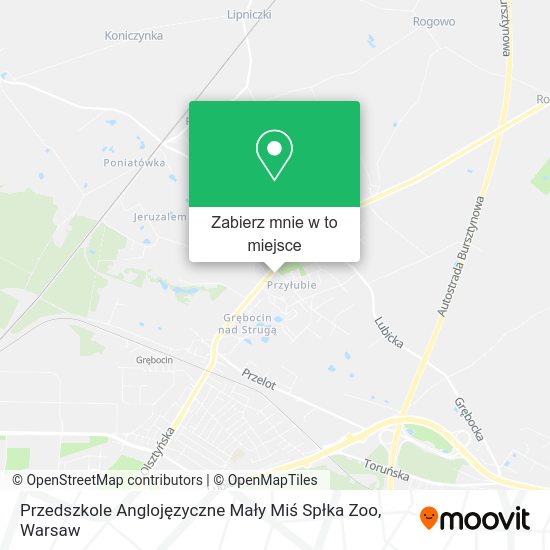 Mapa Przedszkole Anglojęzyczne Mały Miś Spłka Zoo