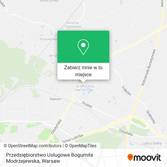 Mapa Przedsiębiorstwo Usługowe Bogumiła Modrzejewska