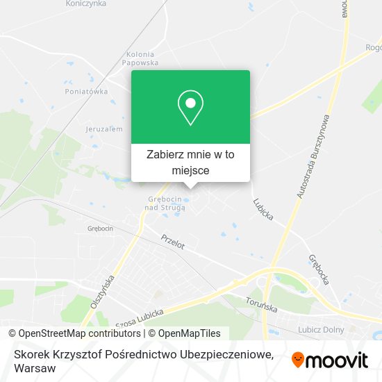 Mapa Skorek Krzysztof Pośrednictwo Ubezpieczeniowe