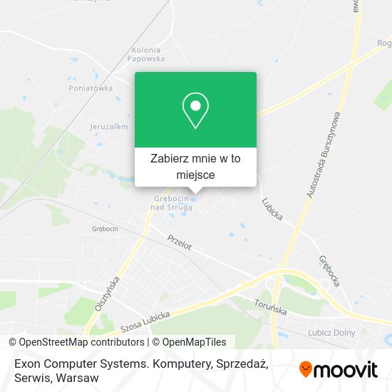 Mapa Exon Computer Systems. Komputery, Sprzedaż, Serwis