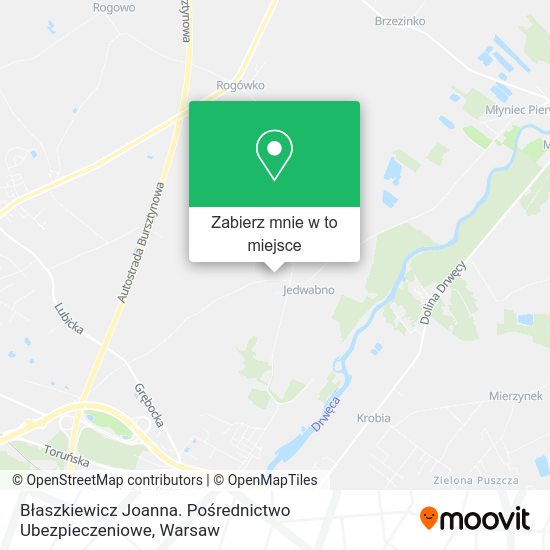 Mapa Błaszkiewicz Joanna. Pośrednictwo Ubezpieczeniowe