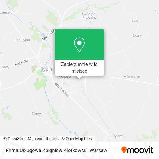 Mapa Firma Usługowa Zbigniew Kłótkowski