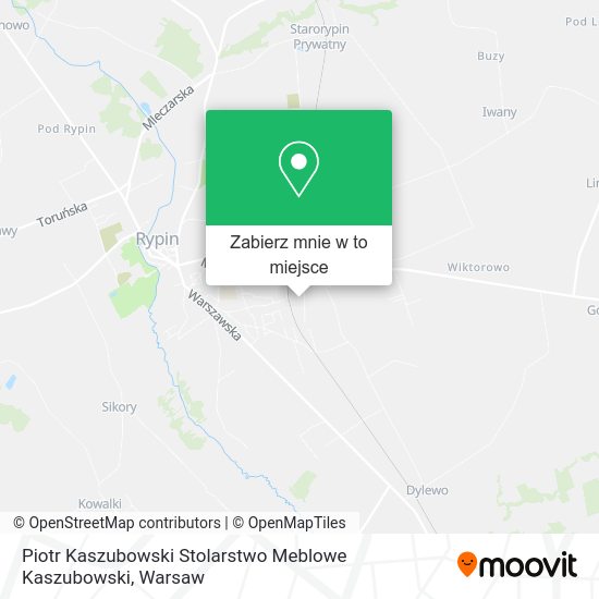 Mapa Piotr Kaszubowski Stolarstwo Meblowe Kaszubowski