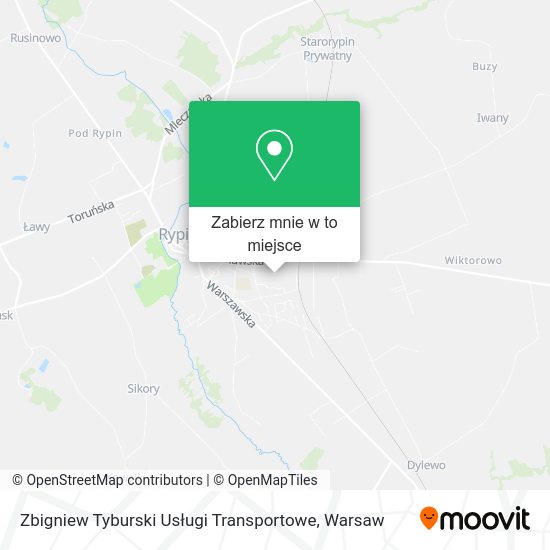 Mapa Zbigniew Tyburski Usługi Transportowe