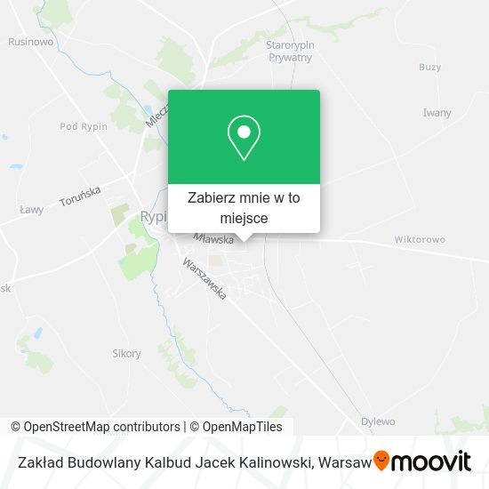 Mapa Zakład Budowlany Kalbud Jacek Kalinowski