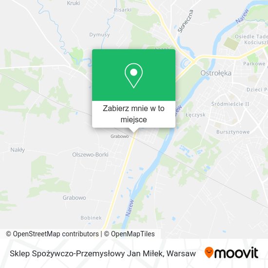 Mapa Sklep Spożywczo-Przemysłowy Jan Miłek