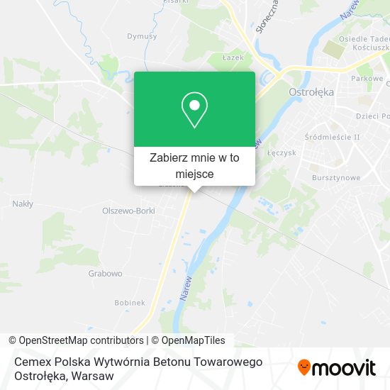 Mapa Cemex Polska Wytwórnia Betonu Towarowego Ostrołęka