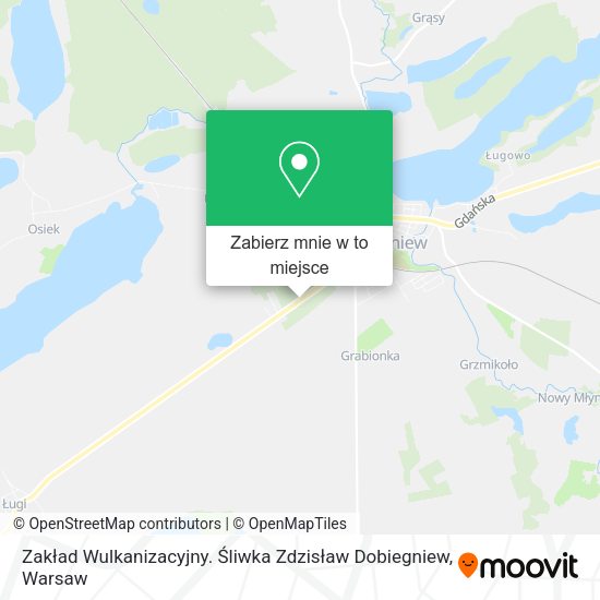 Mapa Zakład Wulkanizacyjny. Śliwka Zdzisław Dobiegniew