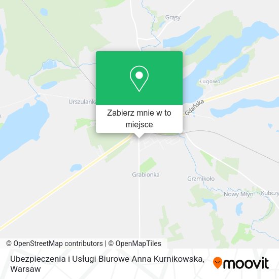 Mapa Ubezpieczenia i Usługi Biurowe Anna Kurnikowska