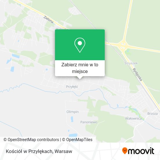 Mapa Kościół w Przyłękach