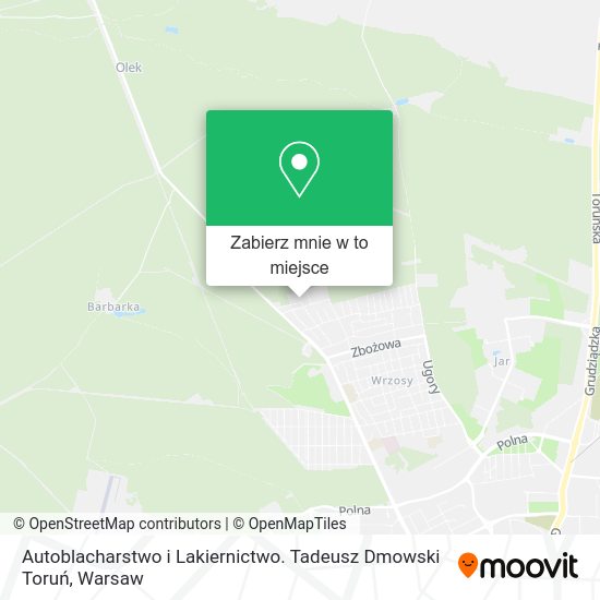 Mapa Autoblacharstwo i Lakiernictwo. Tadeusz Dmowski Toruń