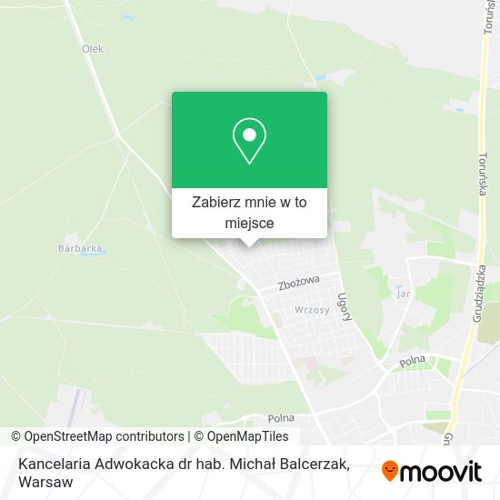 Mapa Kancelaria Adwokacka dr hab. Michał Balcerzak