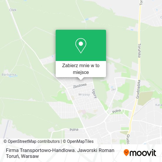 Mapa Firma Transportowo-Handlowa. Jaworski Roman Toruń