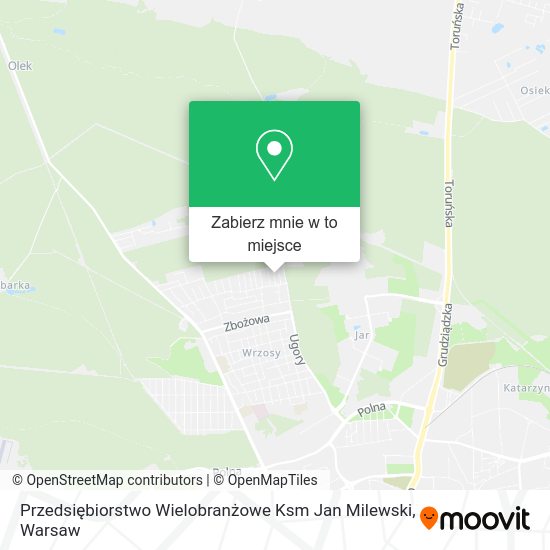 Mapa Przedsiębiorstwo Wielobranżowe Ksm Jan Milewski