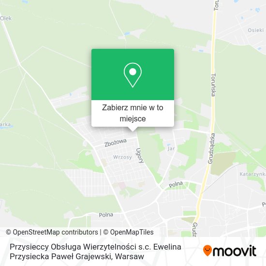 Mapa Przysieccy Obsługa Wierzytelności s.c. Ewelina Przysiecka Paweł Grajewski