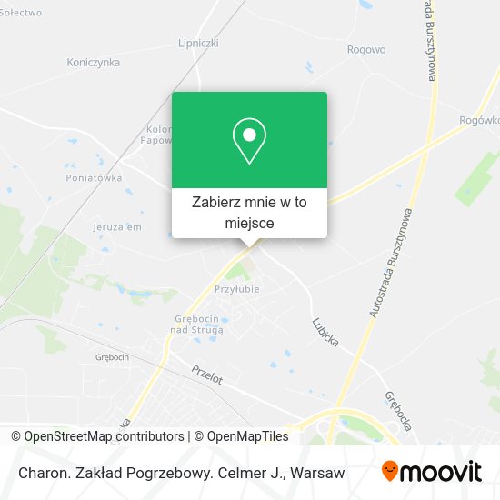 Mapa Charon. Zakład Pogrzebowy. Celmer J.