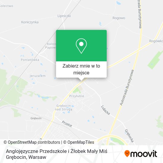 Mapa Anglojęzyczne Przedszkole i Żłobek Mały Miś Grębocin