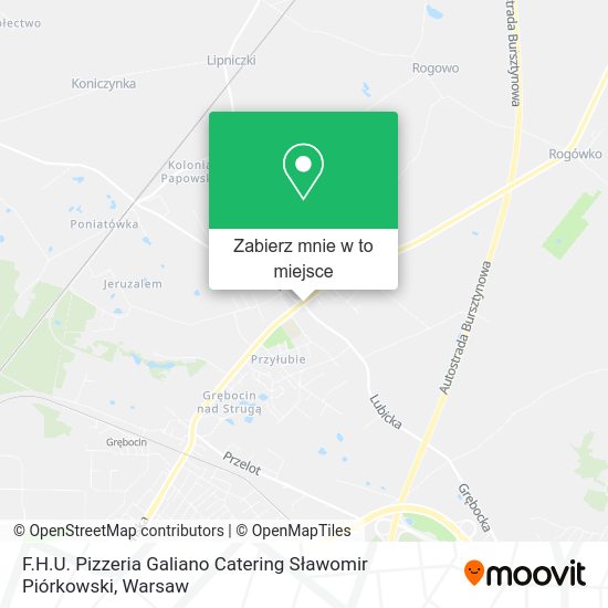 Mapa F.H.U. Pizzeria Galiano Catering Sławomir Piórkowski