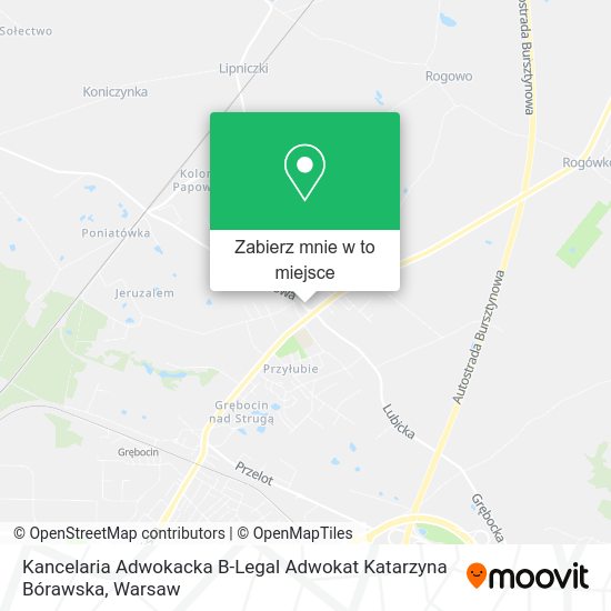 Mapa Kancelaria Adwokacka B-Legal Adwokat Katarzyna Bórawska