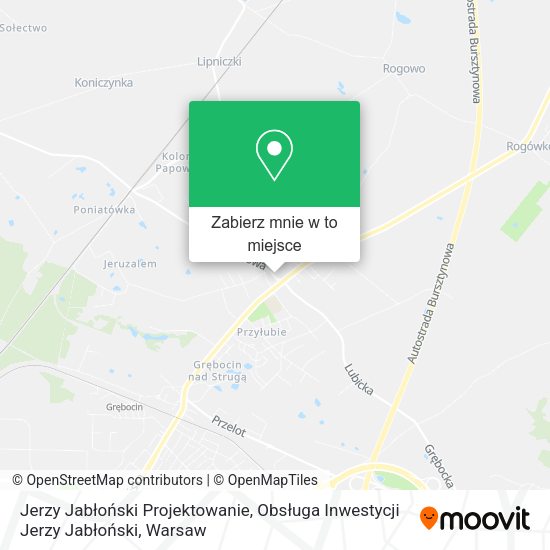 Mapa Jerzy Jabłoński Projektowanie, Obsługa Inwestycji Jerzy Jabłoński