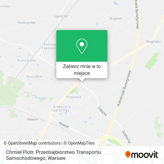 Mapa Chmiel Piotr. Przedsiębiorstwo Transportu Samochodowego