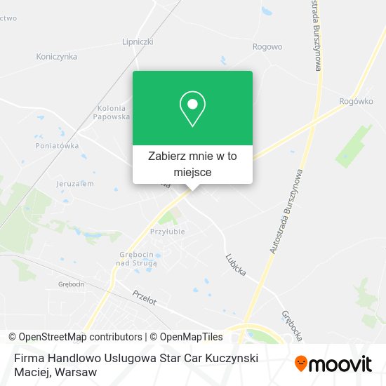 Mapa Firma Handlowo Uslugowa Star Car Kuczynski Maciej