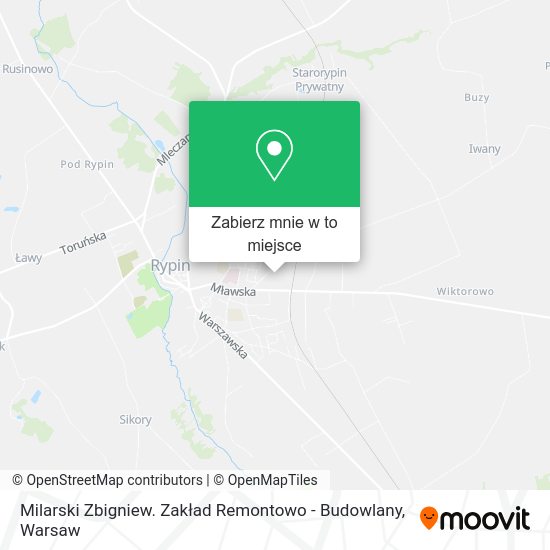 Mapa Milarski Zbigniew. Zakład Remontowo - Budowlany