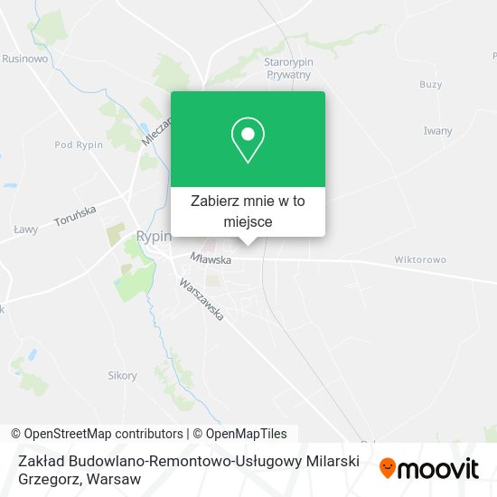 Mapa Zakład Budowlano-Remontowo-Usługowy Milarski Grzegorz