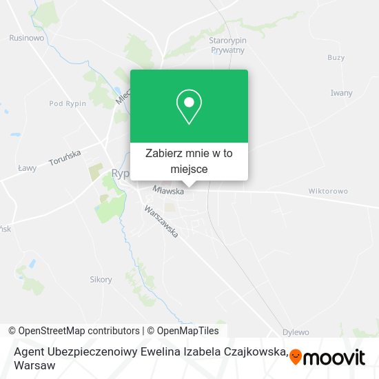 Mapa Agent Ubezpieczenoiwy Ewelina Izabela Czajkowska