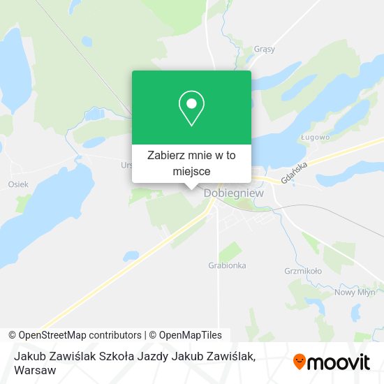 Mapa Jakub Zawiślak Szkoła Jazdy Jakub Zawiślak