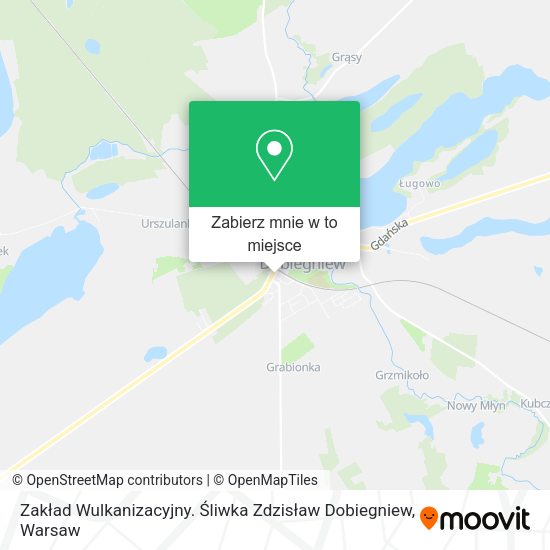 Mapa Zakład Wulkanizacyjny. Śliwka Zdzisław Dobiegniew