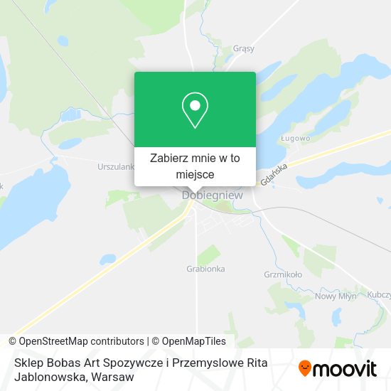 Mapa Sklep Bobas Art Spozywcze i Przemyslowe Rita Jablonowska