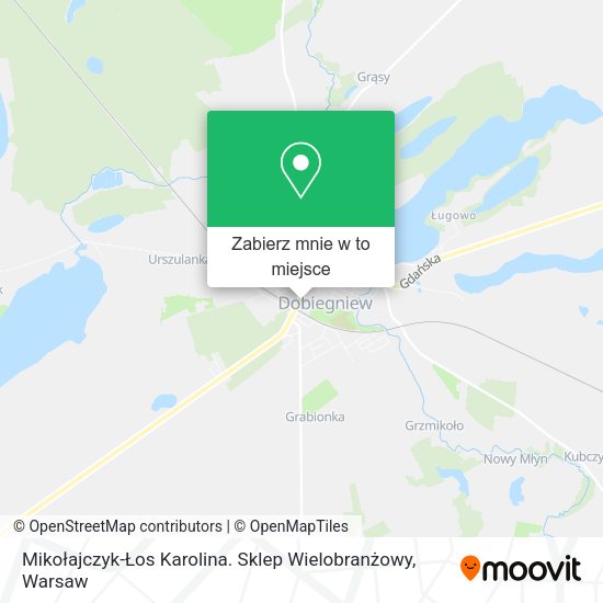 Mapa Mikołajczyk-Łos Karolina. Sklep Wielobranżowy