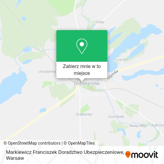 Mapa Markiewicz Franciszek Doradztwo Ubezpieczeniowe