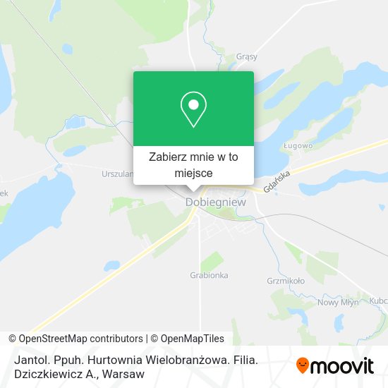 Mapa Jantol. Ppuh. Hurtownia Wielobranżowa. Filia. Dziczkiewicz A.