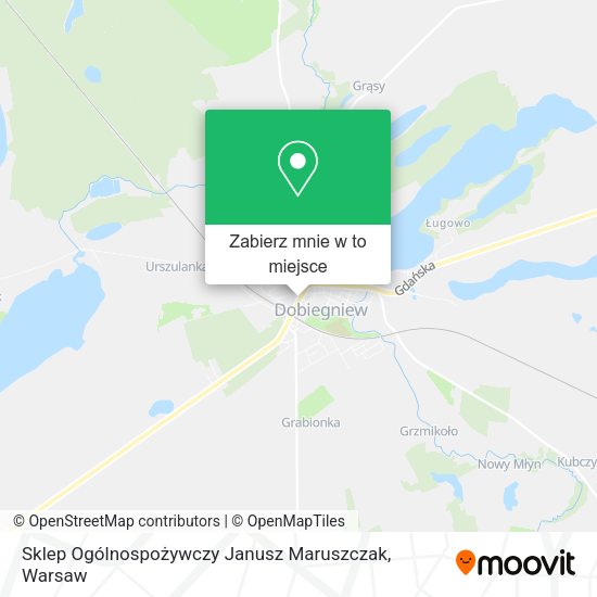 Mapa Sklep Ogólnospożywczy Janusz Maruszczak