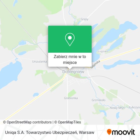 Mapa Uniqa S.A. Towarzystwo Ubezpieczeń