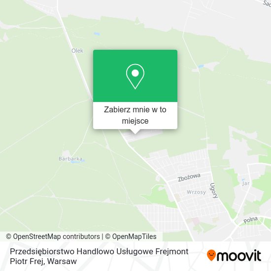 Mapa Przedsiębiorstwo Handlowo Usługowe Frejmont Piotr Frej