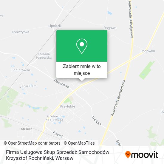 Mapa Firma Usługowa Skup Sprzedaż Samochodów Krzysztof Rochniński