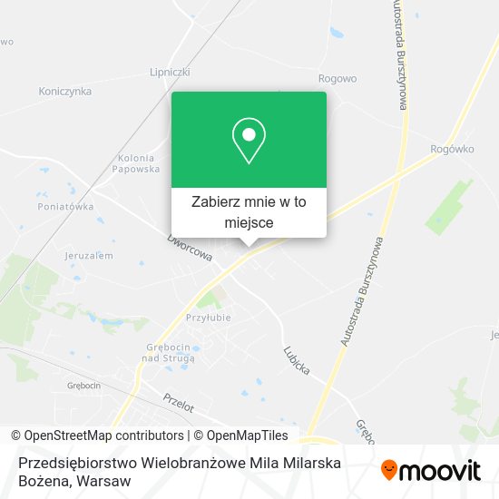 Mapa Przedsiębiorstwo Wielobranżowe Mila Milarska Bożena