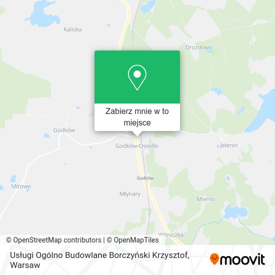 Mapa Usługi Ogólno Budowlane Borczyński Krzysztof