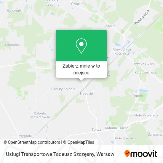 Mapa Usługi Transportowe Tadeusz Szczęsny