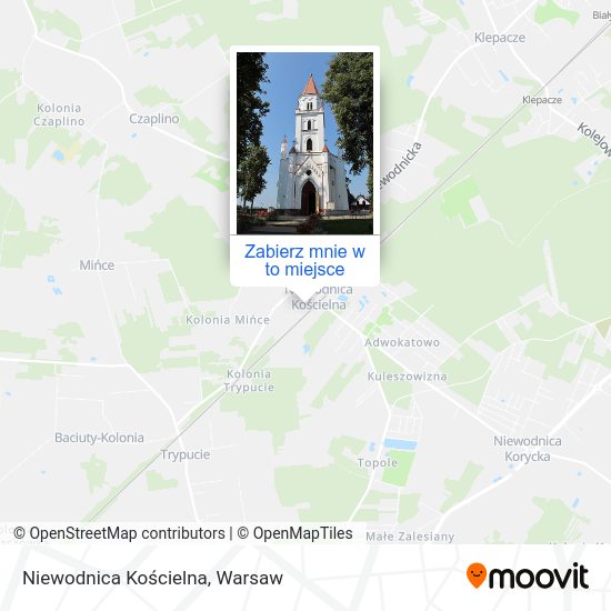 Mapa Niewodnica Kościelna