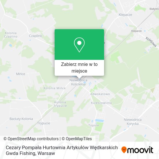 Mapa Cezary Pompała Hurtownia Artykułów Wędkarskich Gwda Fishing