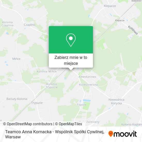 Mapa Teamco Anna Kornacka - Wspólnik Spółki Cywilnej