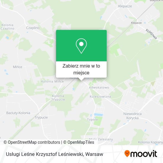 Mapa Usługi Leśne Krzysztof Leśniewski