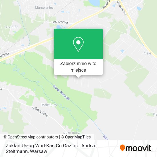Mapa Zakład Usług Wod-Kan Co Gaz inż. Andrzej Steltmann