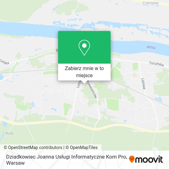 Mapa Dziadkowiec Joanna Usługi Informatyczne Kom Pro