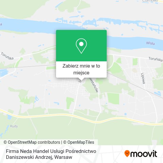 Mapa Firma Neda Handel Usługi Pośrednictwo Daniszewski Andrzej